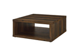 710508 Frisco Square Engineered Wood Coffee Table Dark Pine