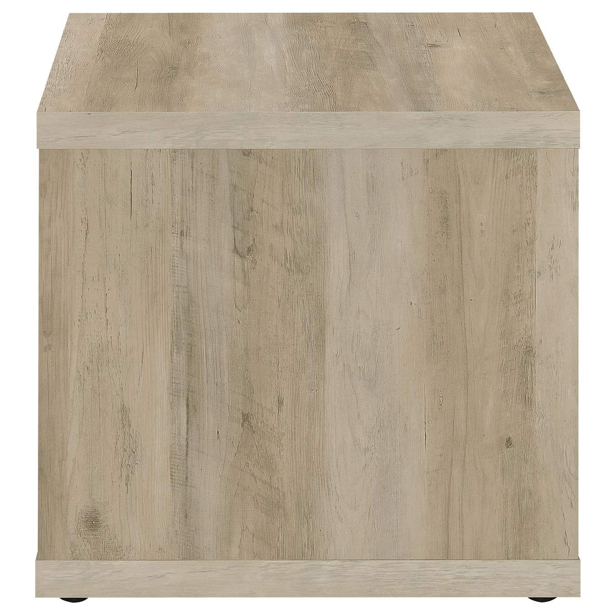 710517 Frisco Square Engineered Wood Side End Table Distressed Pine