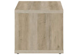 710517 Frisco Square Engineered Wood Side End Table Distressed Pine