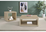 710518-S2 Frisco 2-piece Coffee and End Table Set Distressed Pine
