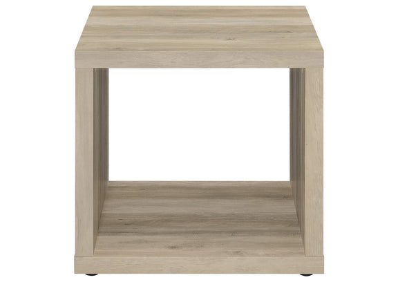 710518-S2 Frisco 2-piece Coffee and End Table Set Distressed Pine
