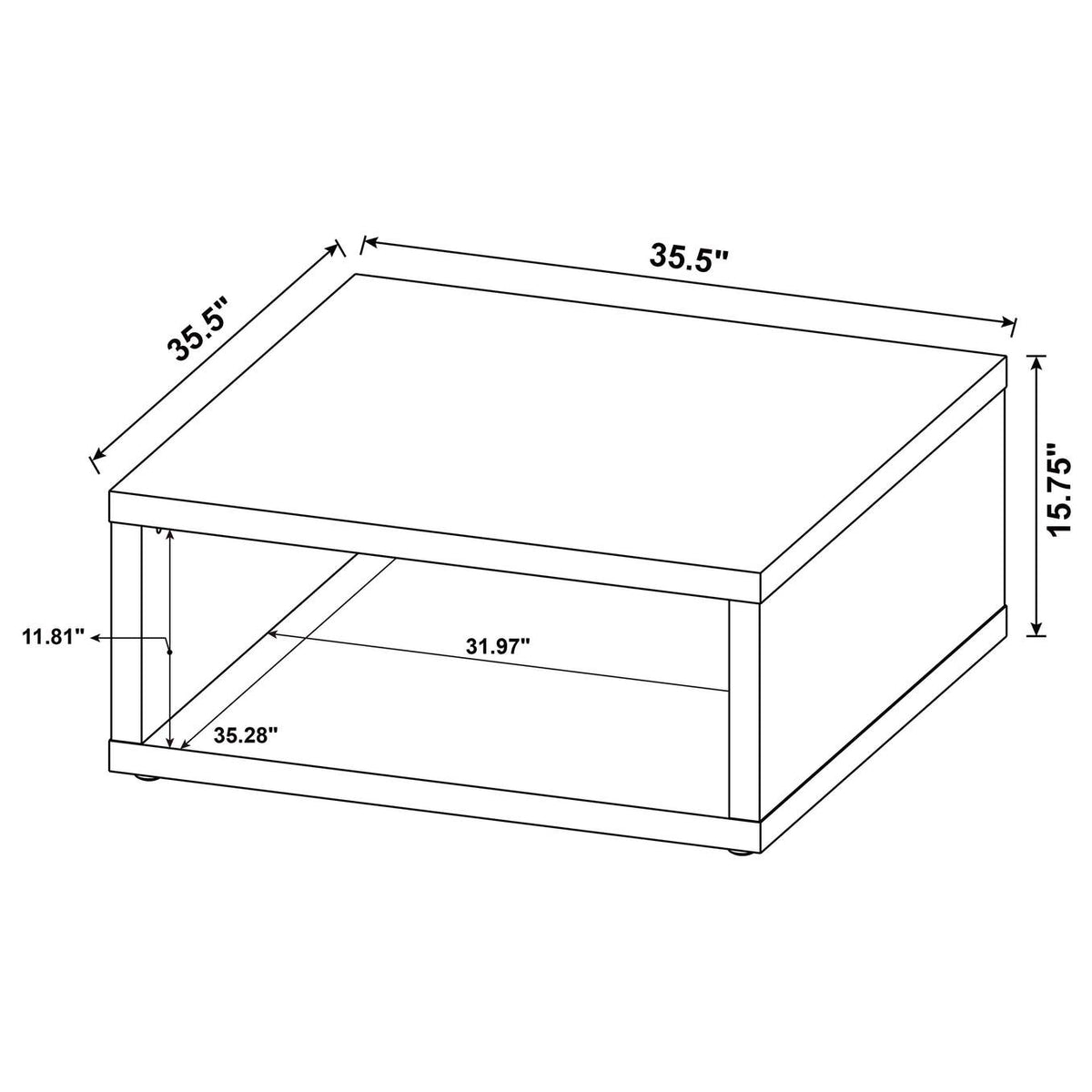 710518-S3 Frisco 3-piece Coffee and End Table Set Distressed Pine