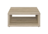710518 Frisco Square Engineered Wood Coffee Table Distressed Pine