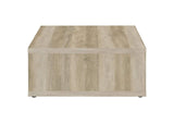 710518 Frisco Square Engineered Wood Coffee Table Distressed Pine