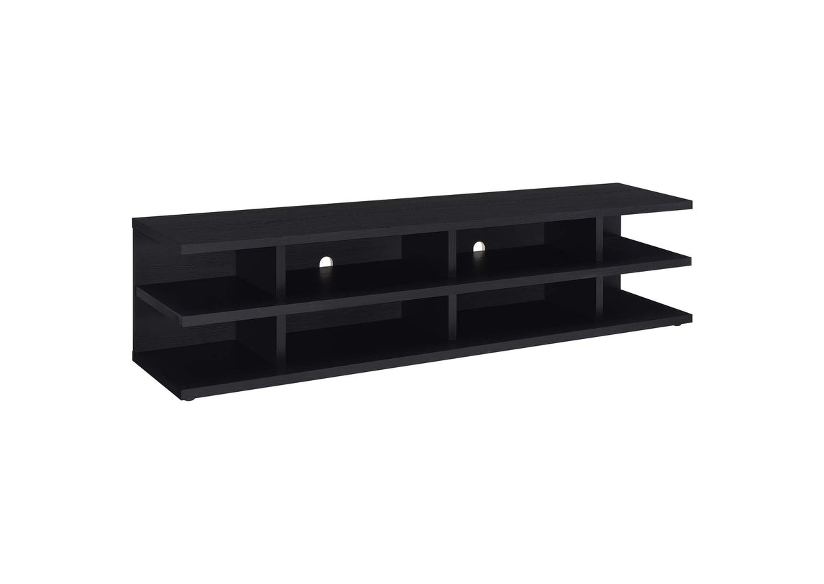 710533 Cartmill 78-inch 2-tier TV Stand Media Console Black