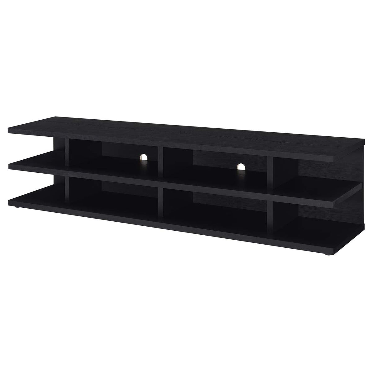 710533 Cartmill 78-inch 2-tier TV Stand Media Console Black