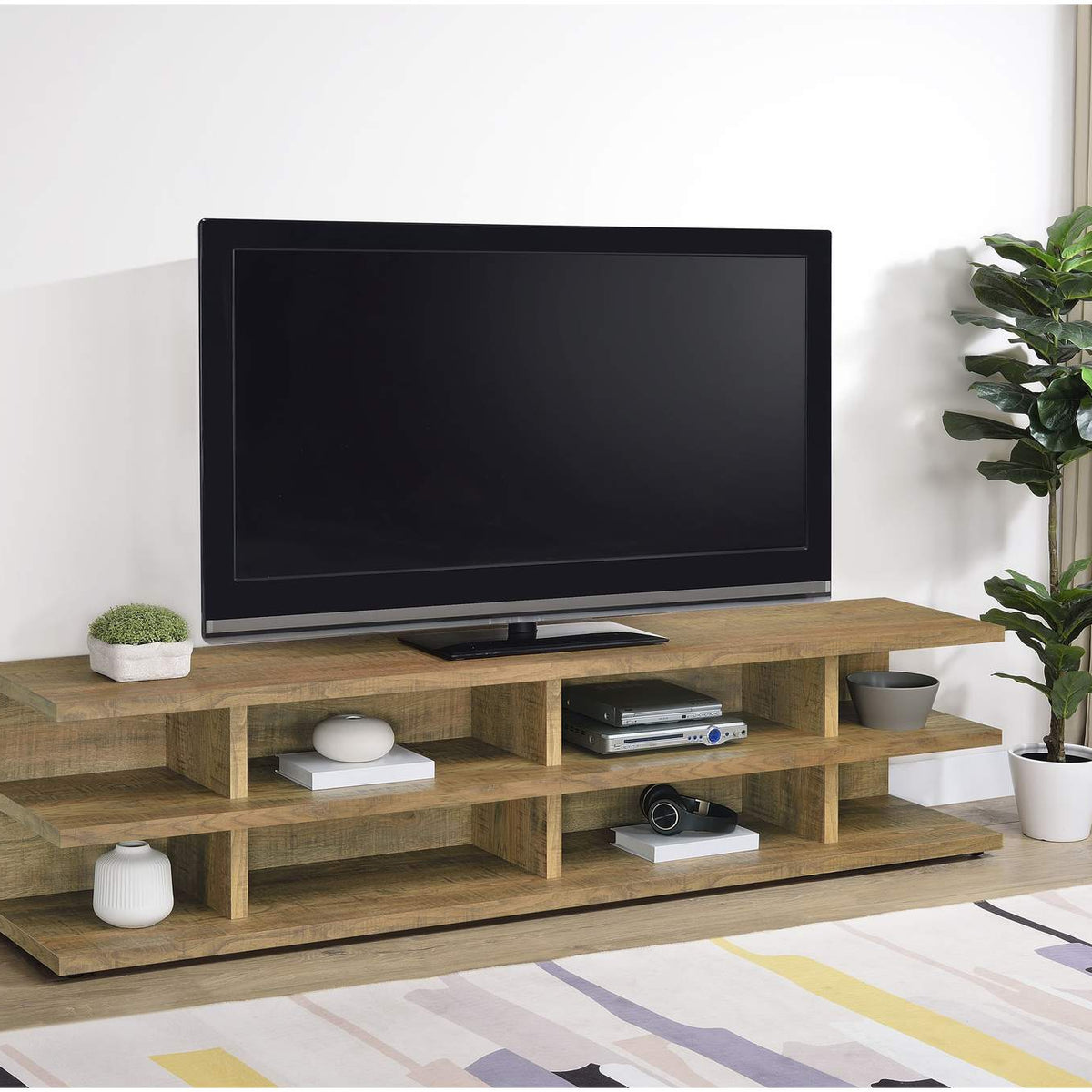 710543 Cartmill 78-inch 2-tier TV Stand Media Console Mango