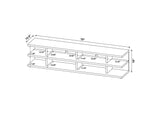 710543 Cartmill 78-inch 2-tier TV Stand Media Console Mango