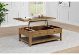 710545 Payne 48-inch Mobile Lift Top Coffee Table Distressed Brown