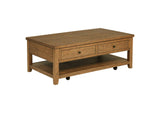710545 Payne 48-inch Mobile Lift Top Coffee Table Distressed Brown
