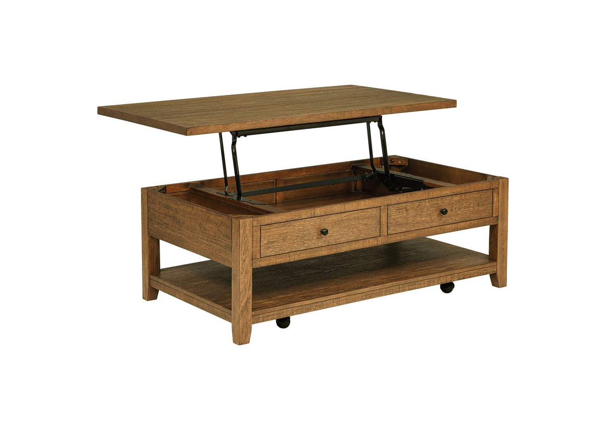 710545 Payne 48-inch Mobile Lift Top Coffee Table Distressed Brown