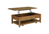 710545 Payne 48-inch Mobile Lift Top Coffee Table Distressed Brown