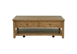 710545 Payne 48-inch Mobile Lift Top Coffee Table Distressed Brown