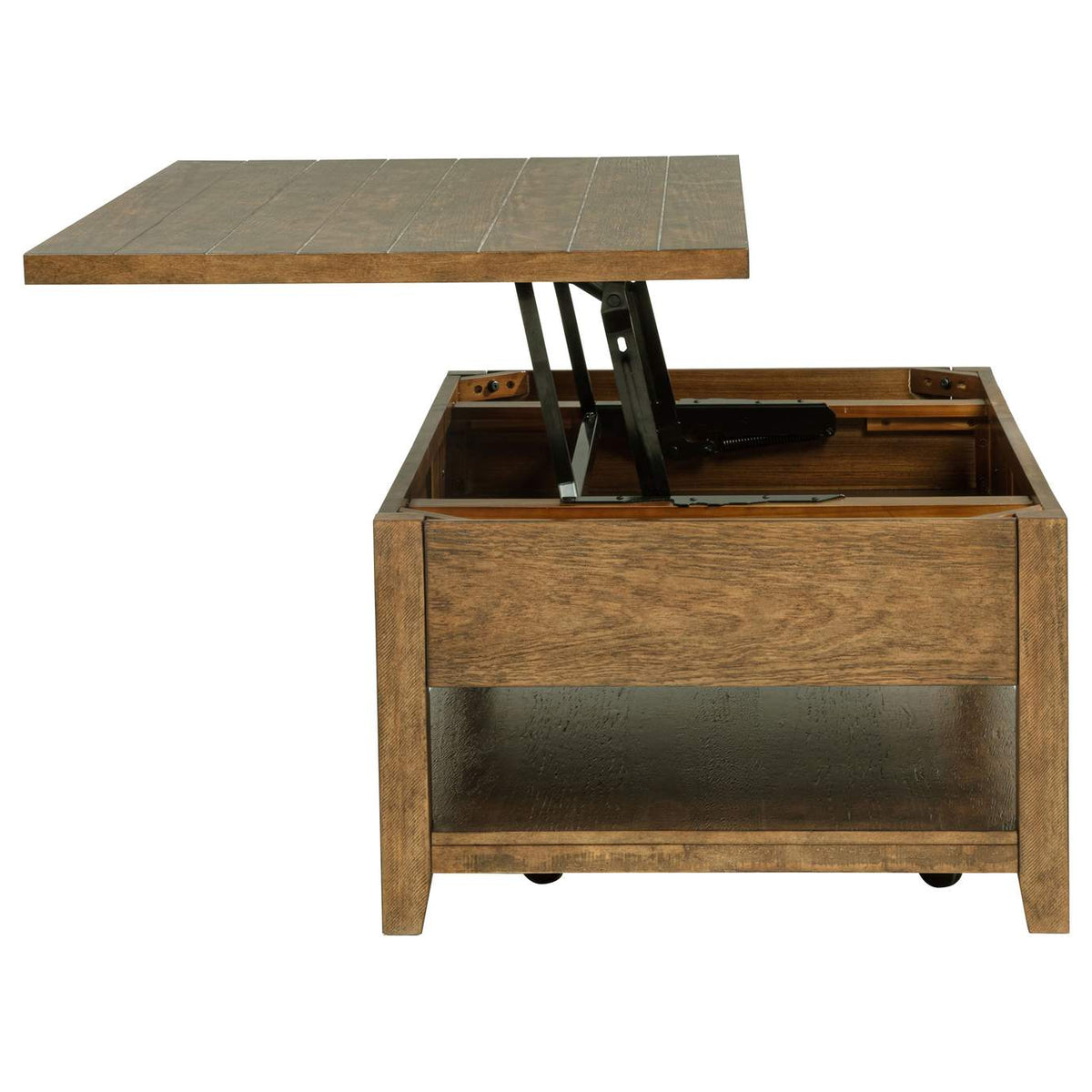 710545 Payne 48-inch Mobile Lift Top Coffee Table Distressed Brown