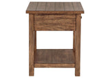 710547 Payne 1-drawer Wood End Table with Shelf Distressed Brown
