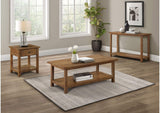 710547 Payne 1-drawer Wood End Table with Shelf Distressed Brown