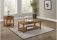 710548-S2 Payne 2-piece Coffee and 1-drawer End Table Set Brown