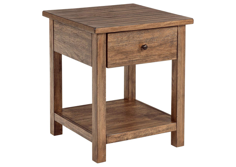 710548-S2 Payne 2-piece Coffee and 1-drawer End Table Set Brown