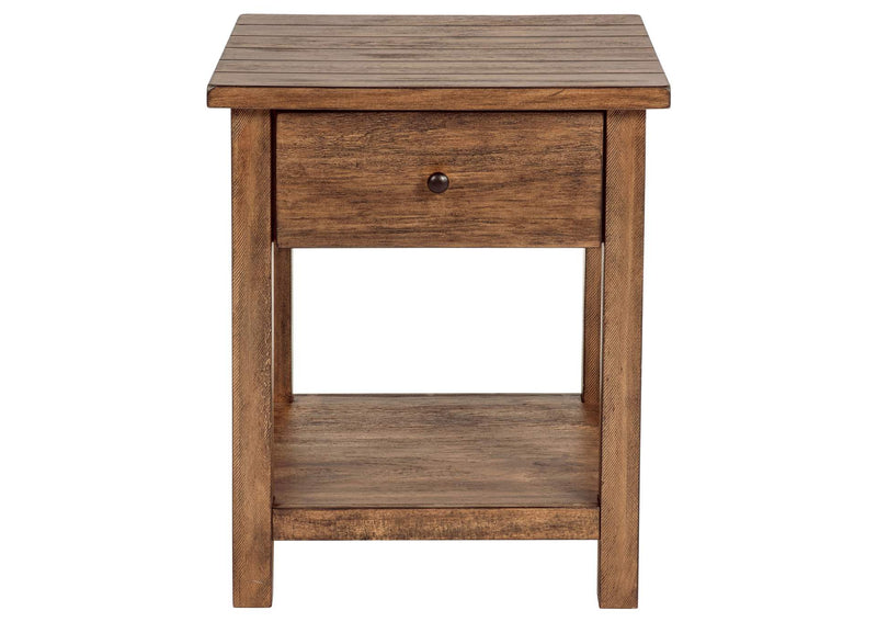 710548-S2 Payne 2-piece Coffee and 1-drawer End Table Set Brown