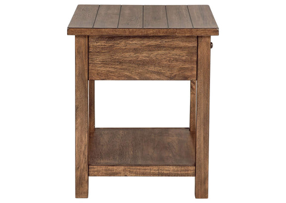710548-S2 Payne 2-piece Coffee and 1-drawer End Table Set Brown