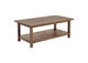 710548 Payne Wood Coffee Table with Shelf Distressed Brown