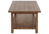 710548 Payne Wood Coffee Table with Shelf Distressed Brown