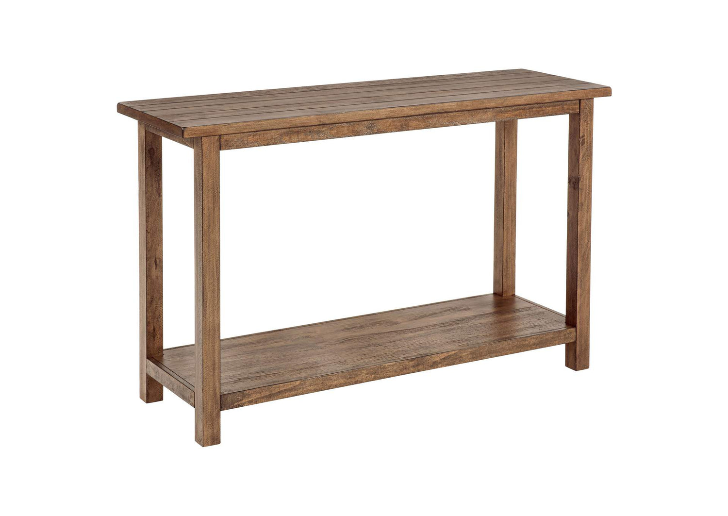 710549 Payne Wood Entryway Sofa Console Table Distressed Brown