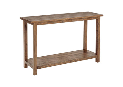 710549 Payne Wood Entryway Sofa Console Table Distressed Brown
