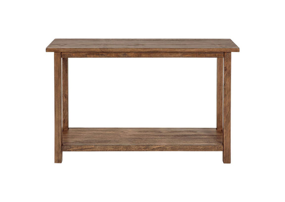710549 Payne Wood Entryway Sofa Console Table Distressed Brown