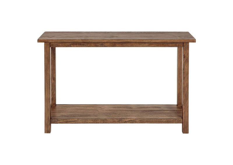 710549 Payne Wood Entryway Sofa Console Table Distressed Brown