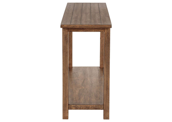 710549 Payne Wood Entryway Sofa Console Table Distressed Brown