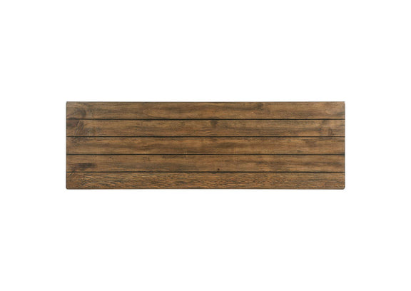 710549 Payne Wood Entryway Sofa Console Table Distressed Brown