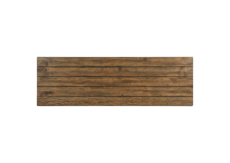 710549 Payne Wood Entryway Sofa Console Table Distressed Brown