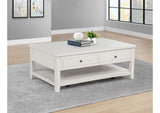 710555 Payne 48-inch Mobile Lift Top Coffee Table Distressed White