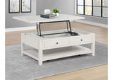 710555 Payne 48-inch Mobile Lift Top Coffee Table Distressed White