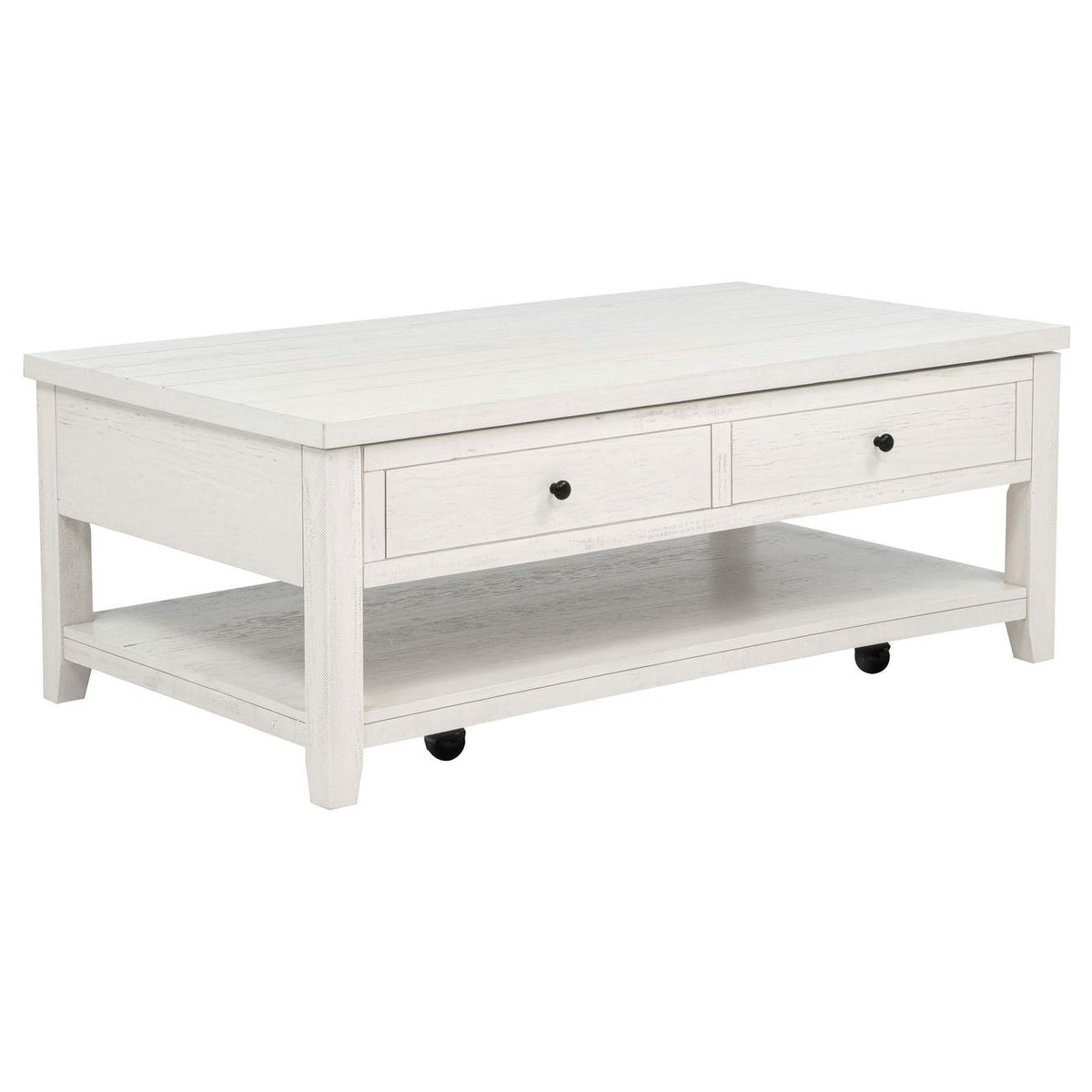 710555 Payne 48-inch Mobile Lift Top Coffee Table Distressed White