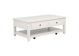 710555 Payne 48-inch Mobile Lift Top Coffee Table Distressed White