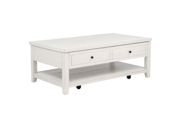 710555 Payne 48-inch Mobile Lift Top Coffee Table Distressed White