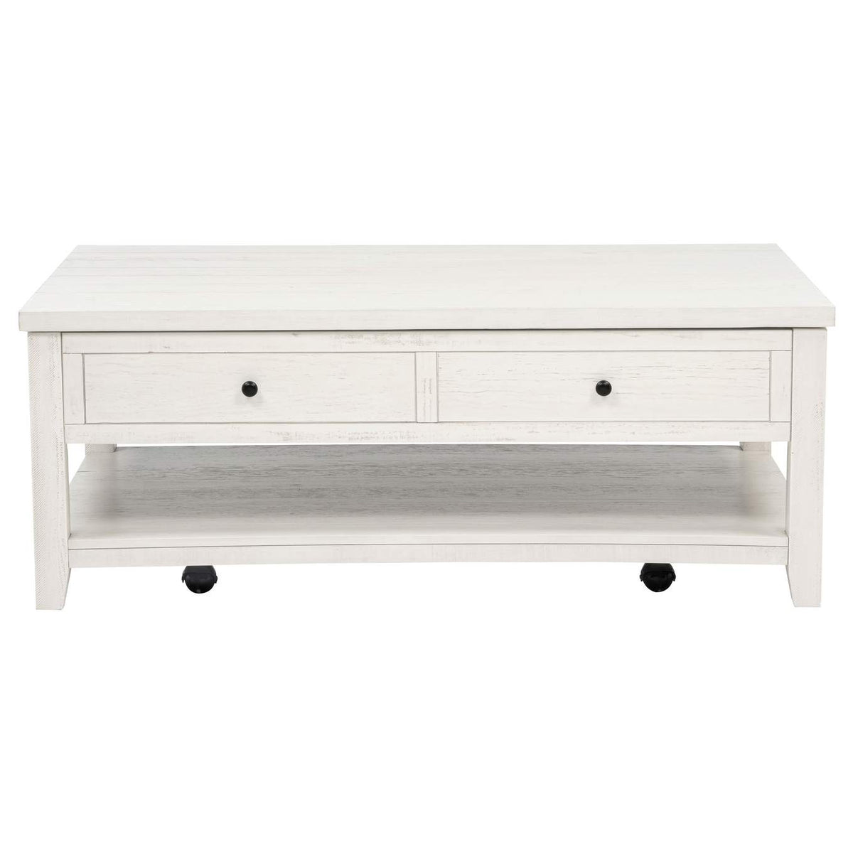 710555 Payne 48-inch Mobile Lift Top Coffee Table Distressed White