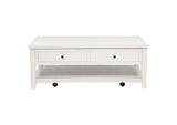 710555 Payne 48-inch Mobile Lift Top Coffee Table Distressed White
