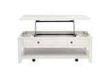 710555 Payne 48-inch Mobile Lift Top Coffee Table Distressed White