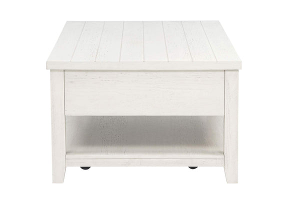 710555 Payne 48-inch Mobile Lift Top Coffee Table Distressed White