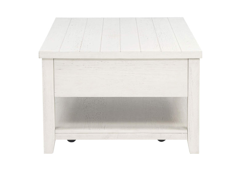 710555 Payne 48-inch Mobile Lift Top Coffee Table Distressed White
