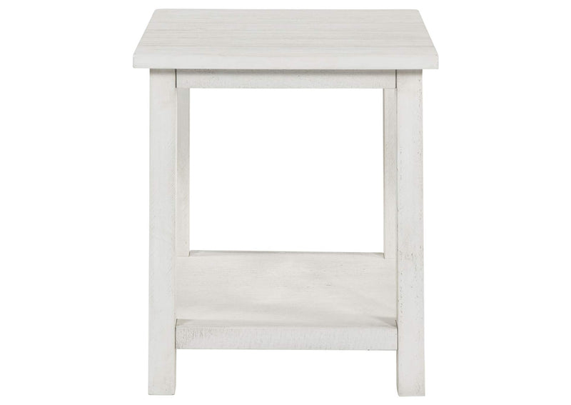 710558-S2A Payne 2-piece Coffee and End Table Set Distressed White