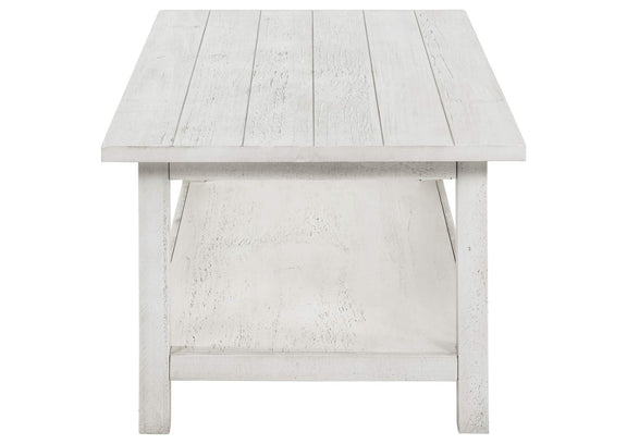 710558-S2 Payne 2-piece Coffee and 1-drawer End Table Set White