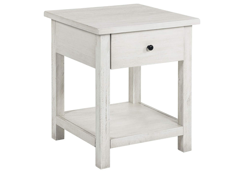 710558-S3 Payne 3-piece Coffee and 1-drawer End Table Set White