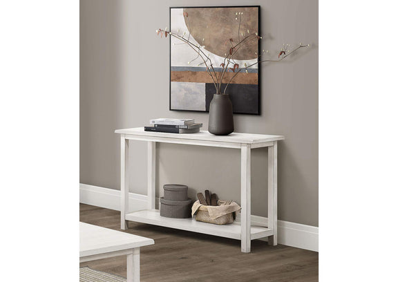 710559 Payne Wood Entryway Sofa Console Table White