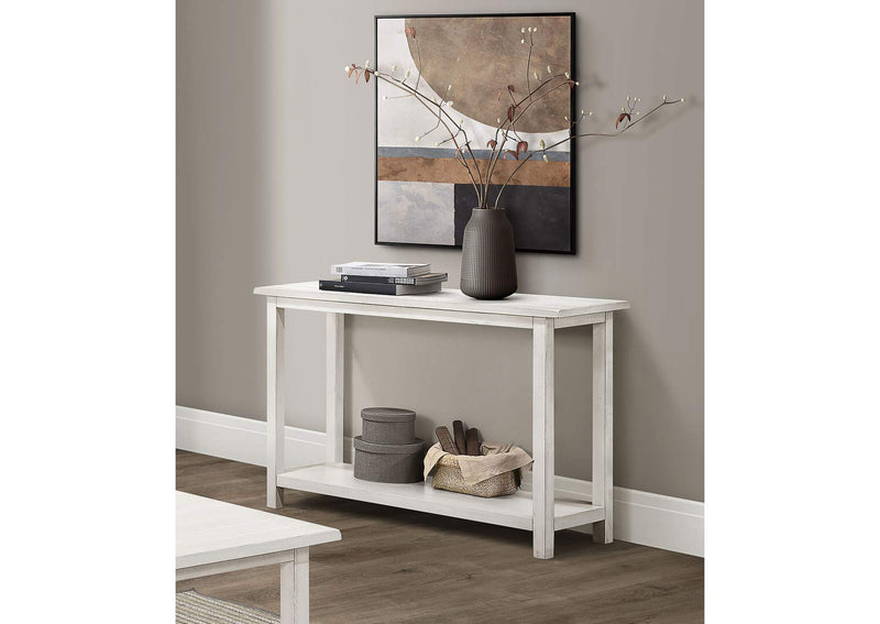710559 Payne Wood Entryway Sofa Console Table White
