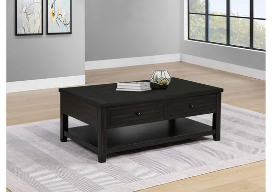 710565 Payne 48-inch Mobile Lift Top Coffee Table Distressed Java