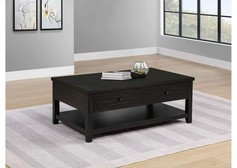 710565 Payne 48-inch Mobile Lift Top Coffee Table Distressed Java
